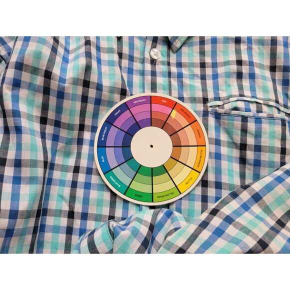 Marc Ecko Mens Shirt 4XLT Short Sleeve Casual Blue Plaid Pocket Cotton PLA96E - Picture 8 of 8